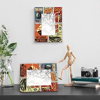 絵画 クラシックカー フレーム4枚セット Amazon.com - FINGERINSPIRE 4 Pcs Vintage Resin Picture Frame